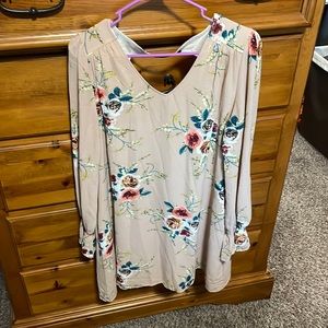 Floral long sleeve dress
